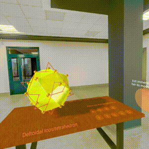 Sala Imersiva de RV dos poliedros de Catalan