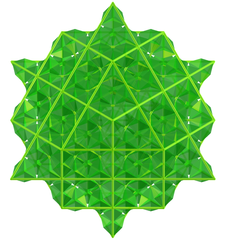 Grid of life - Hexakis tetrahedron fractal