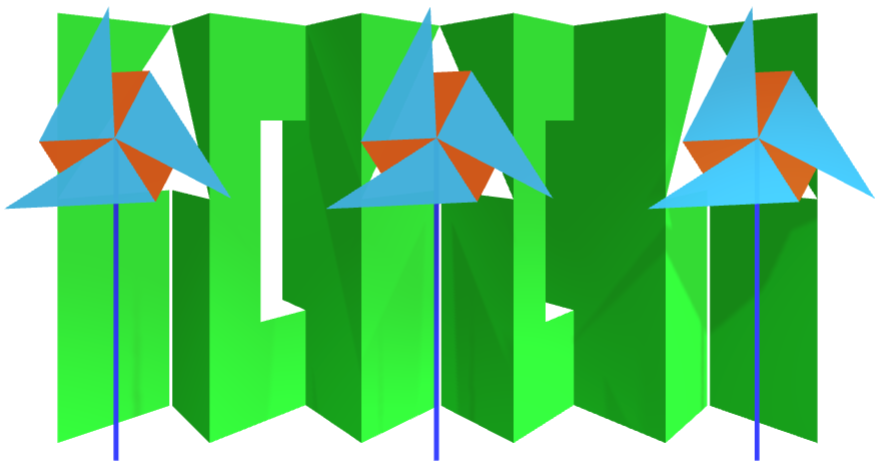 triangular pinwheel kirigami