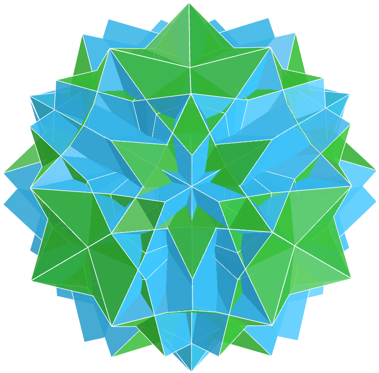 tetraedro truncado com pipas composto