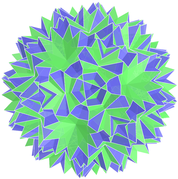 Cuboctaedro com pipas composto