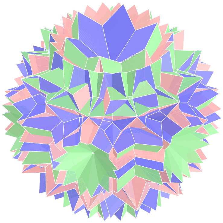 Cuboctaedro Truncado com pipas composto