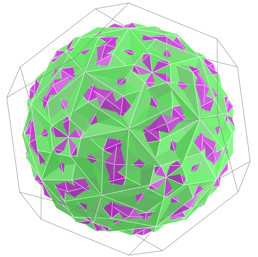 Biscribed orthokis propellor cube compound