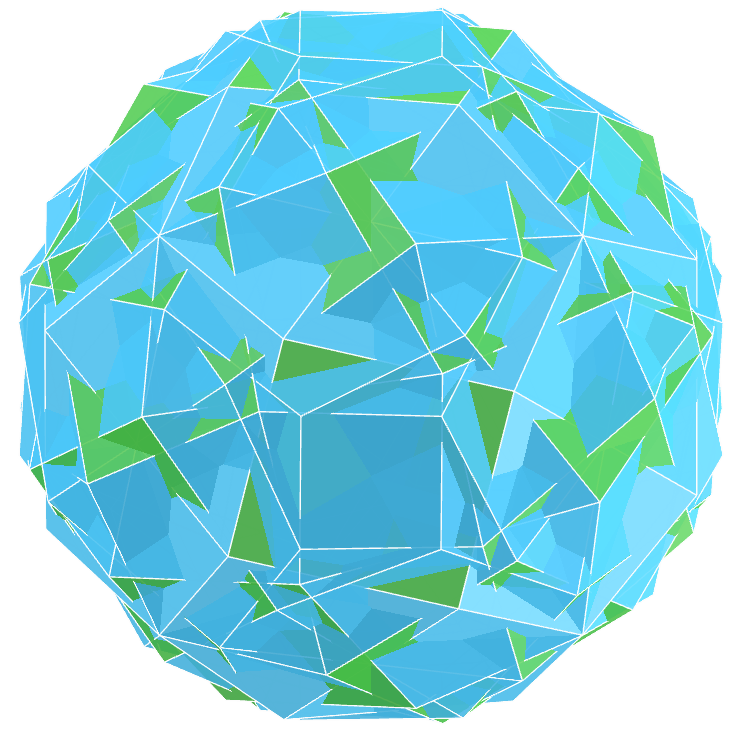 Biscribed propellor cube compound