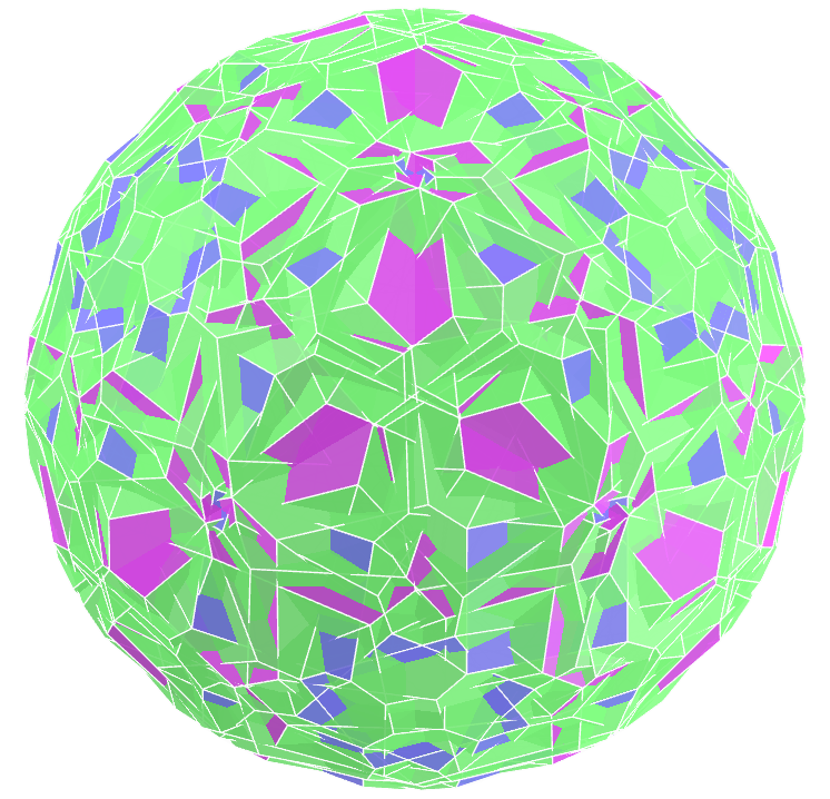 Biscribed propellor truncated octahedron compound