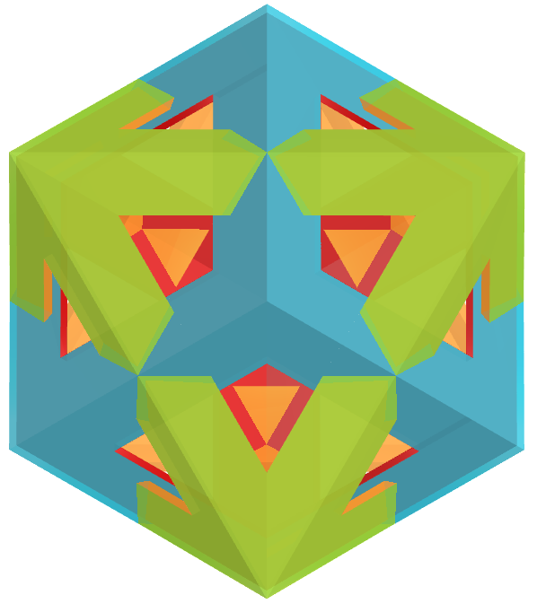 Cube and octahedron compound