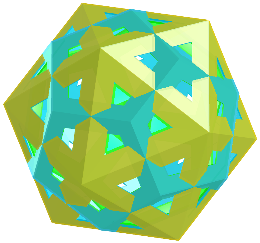 Dodecahedron and icosahedron compound