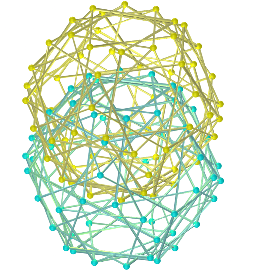 Vesica piscis com grandes icosicosidodecaedros