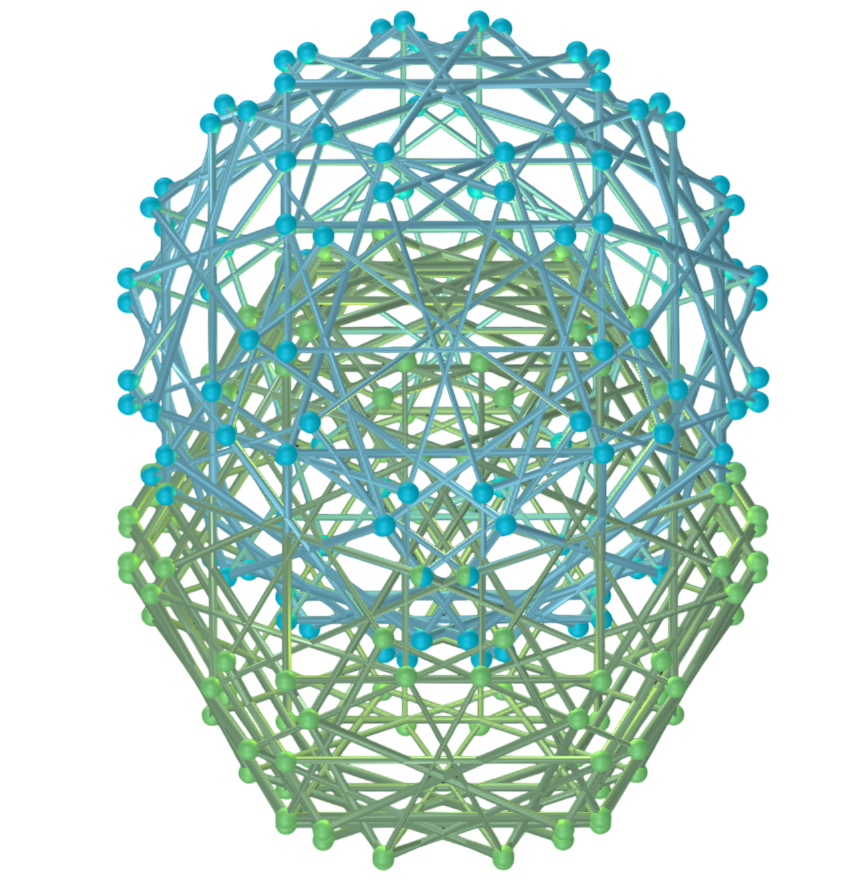 Vesica piscis com grandes icosidodecaedros truncados