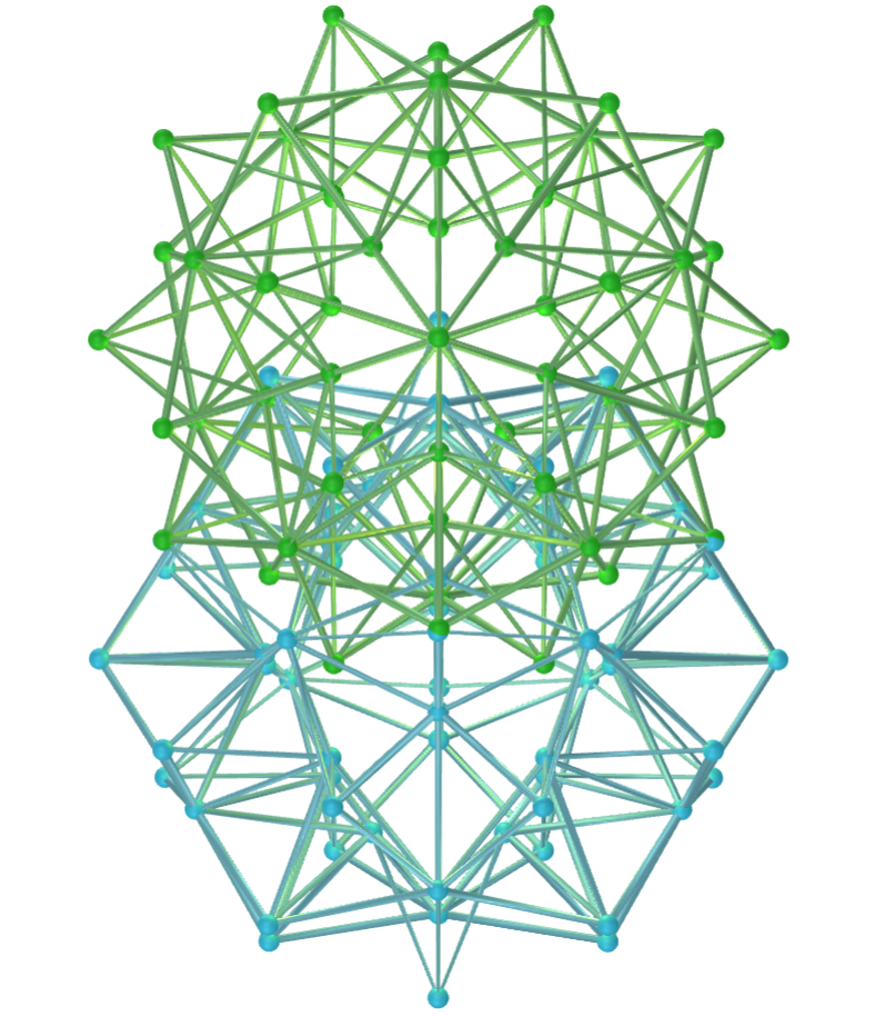 Vesica piscis com icosaedros hexakis de Möbius