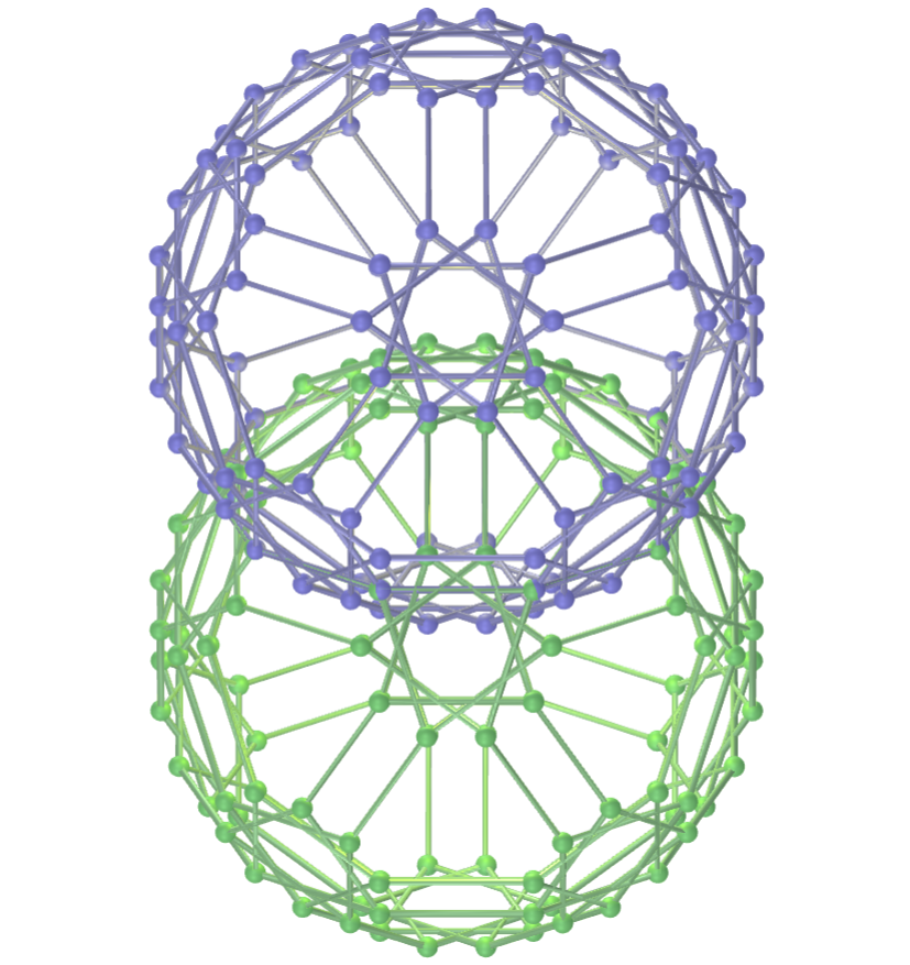 Vesica piscis com dodecadodecaedros icositruncados
