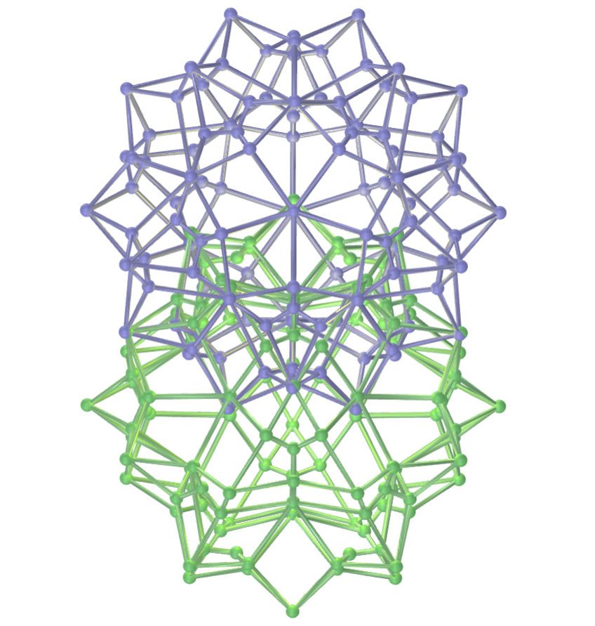 Vesica piscis com icosidodecaedros de pipas
