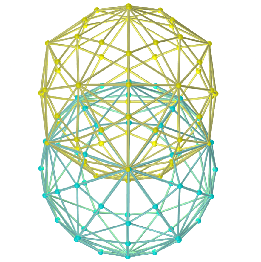 Vesica piscis com triacontaedros disdiakis