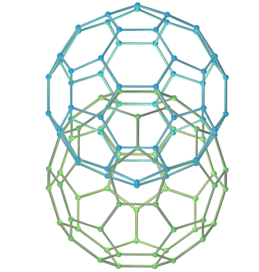 Vesica piscis com icosaedros truncados