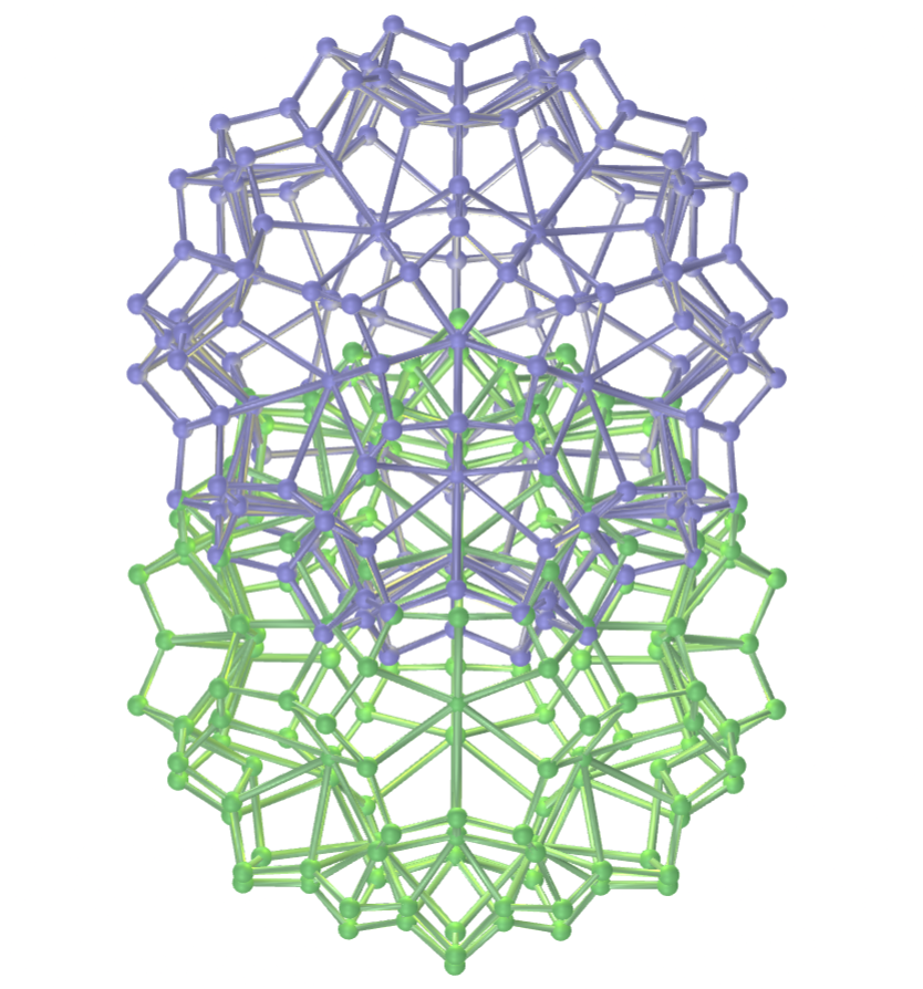 Vesica piscis com icosaedros truncados de pipas