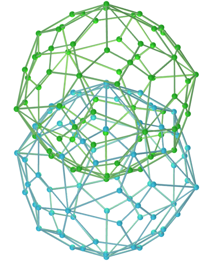 Vesica piscis com cuboctaedro truncado combinado