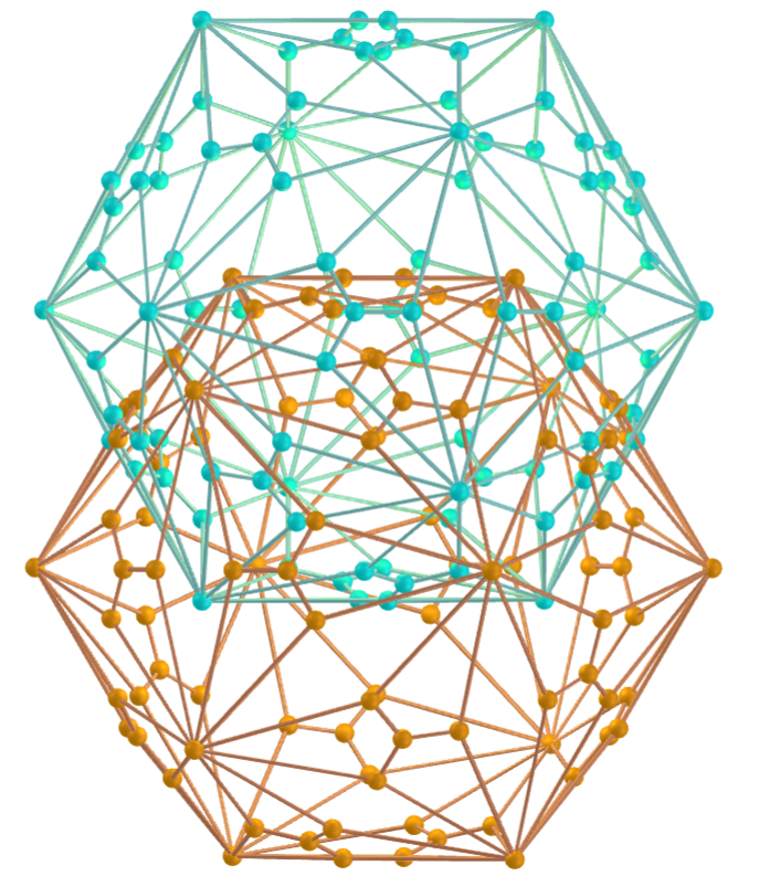 Vesica piscis com icosaedro truncado combinado