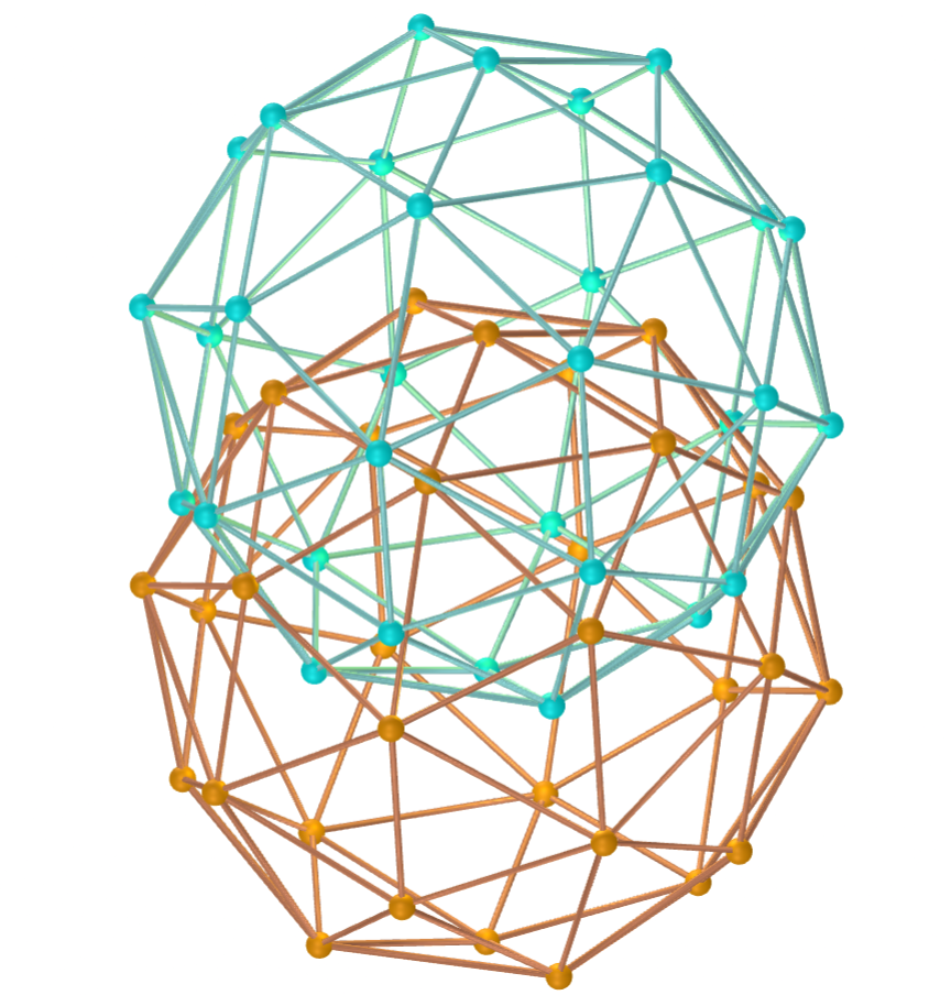 Vesica piscis com dodecaedros pentakis