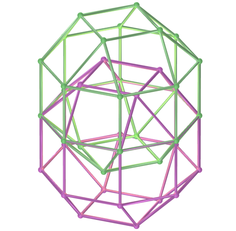 Vesica piscis com rombicuboctaedros