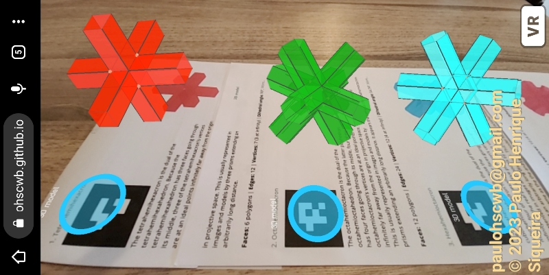 Augmented Reality to stellation to infinity polyhedra