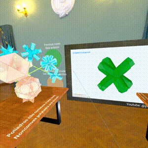 VR immersive room to stellation to infinity polyhedra