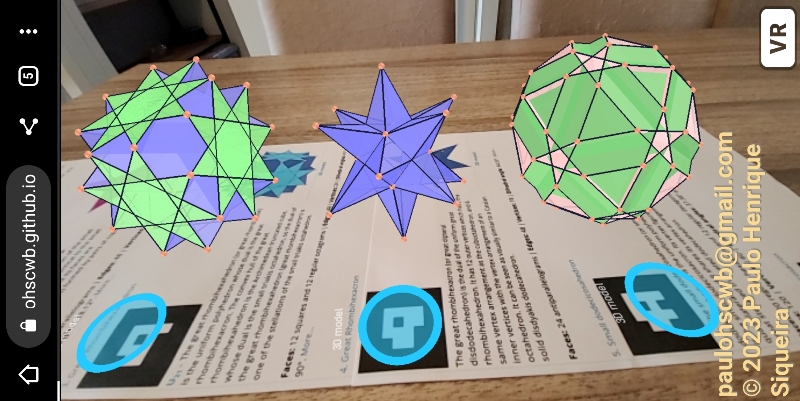 Augmented Reality to Quasi Regular polyhedra