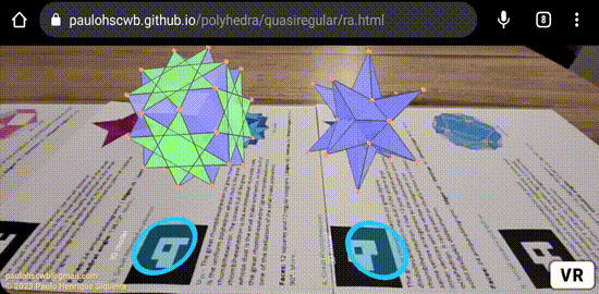 Augmented Reality to Quasi Regular polyhedra