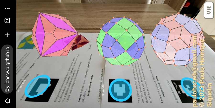 Augmented Reality to Archimedean and Catalan Convex Hulls