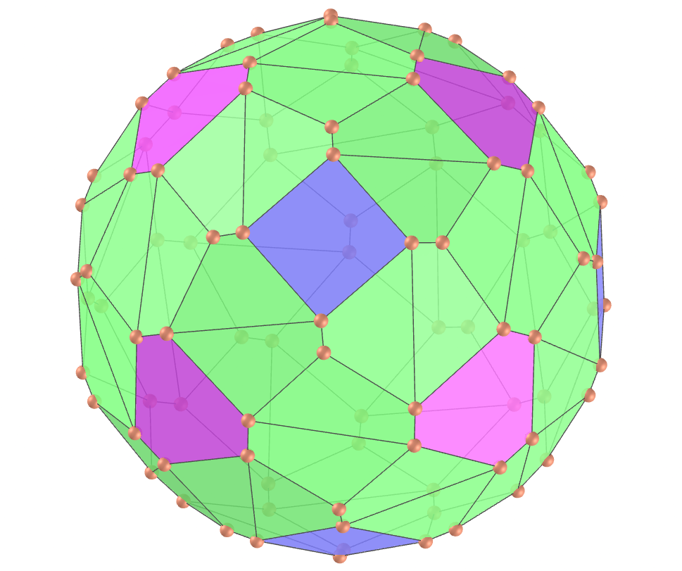Biscribed propellor truncated octahedron