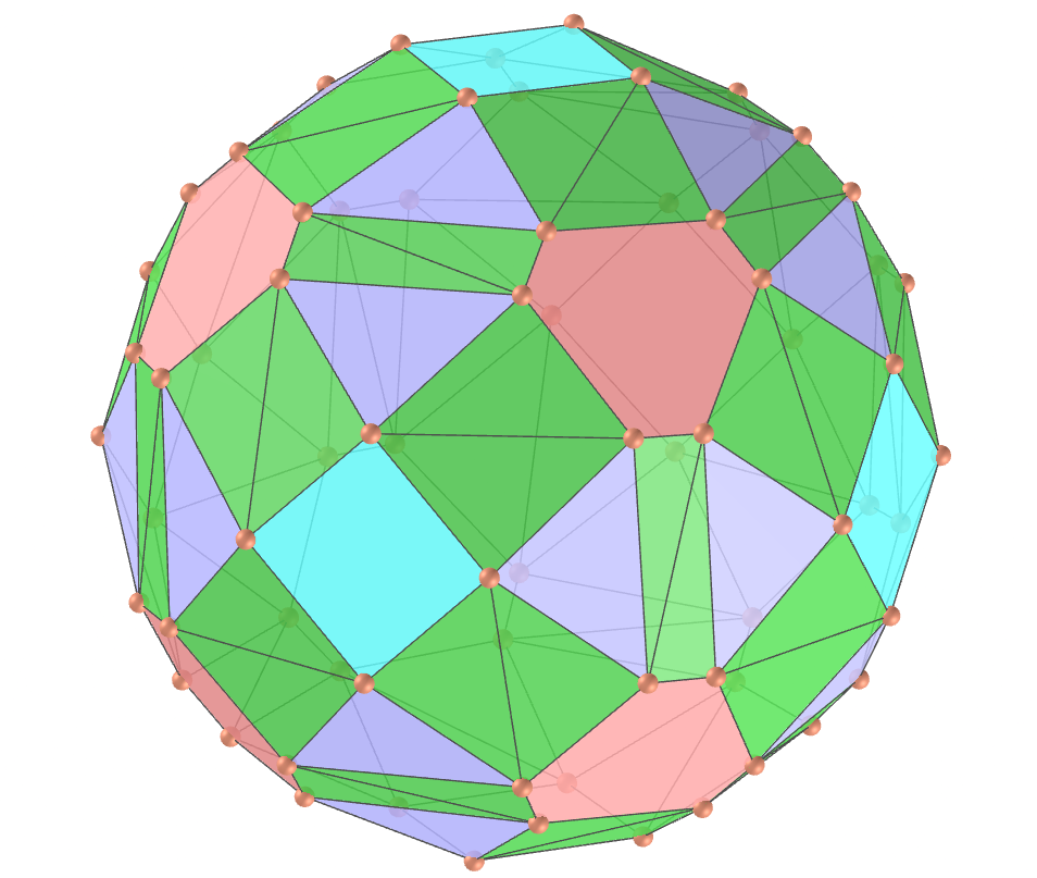 Biscribed snub truncated octahedron