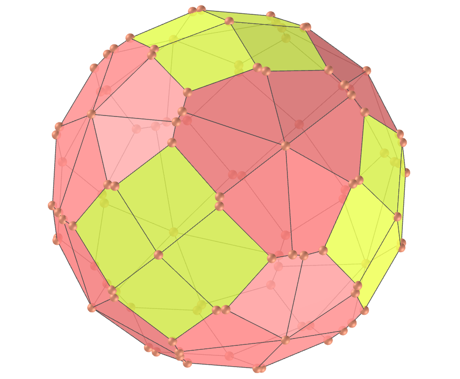 Biscribed dual snub truncated octahedron