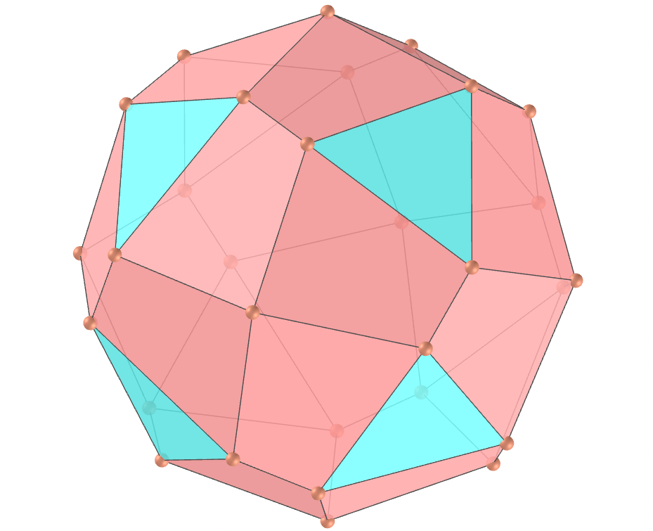 Biscribed propellor octahedron