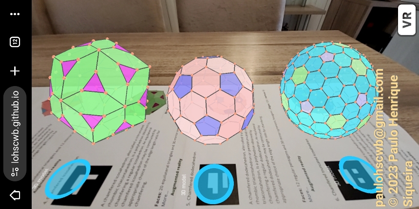 Augmented Reality to chamfered polyhedra