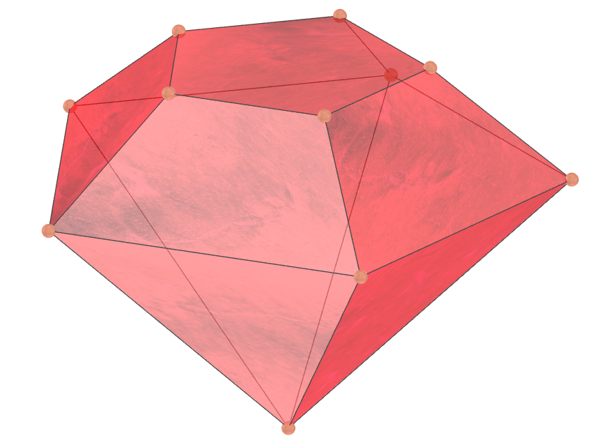 Pirâmide pentagonal truncada de diamante