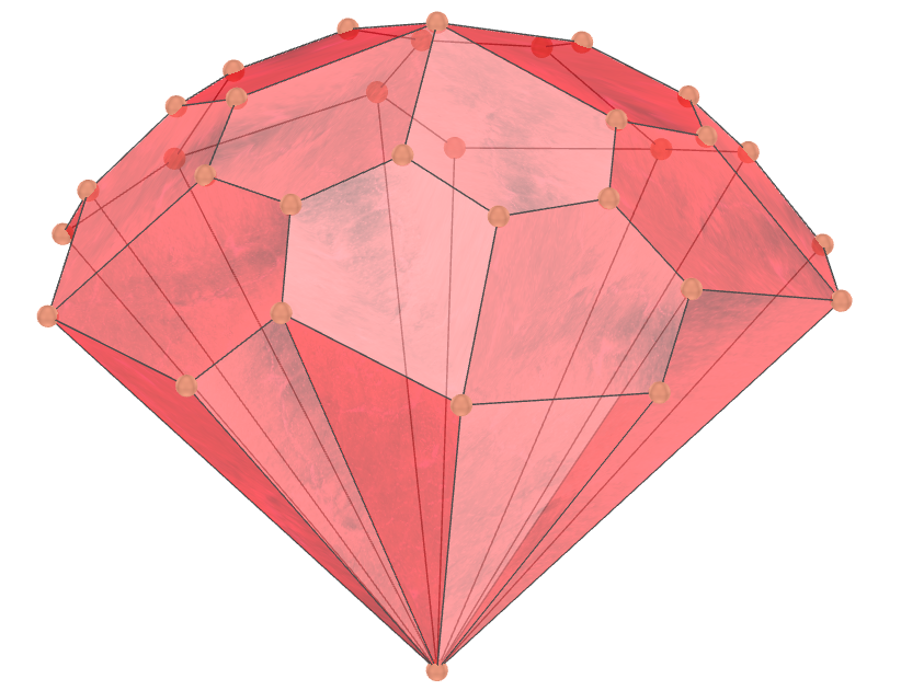 Hexecontaedro pentagonal truncado de diamante