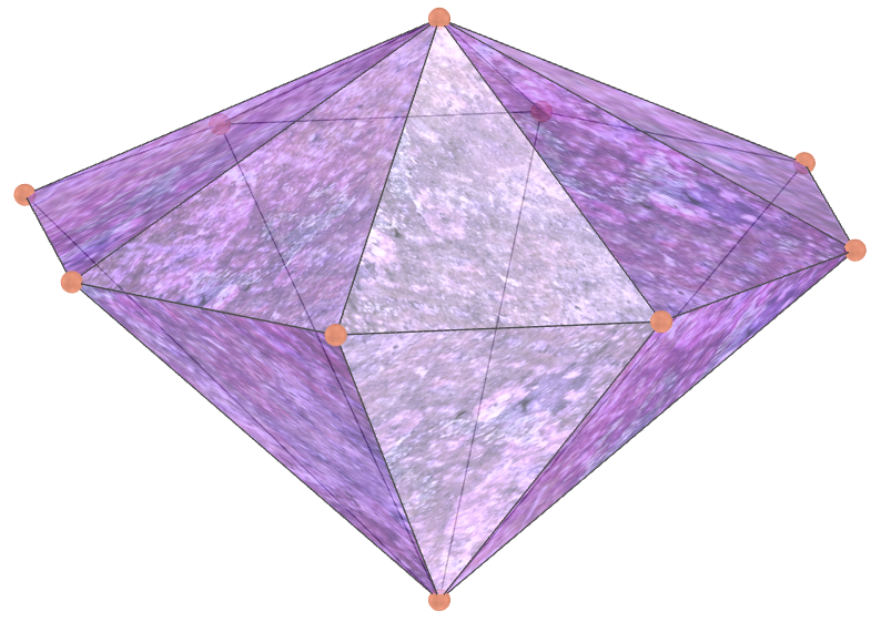 Dipirâmide octogonal de diamante