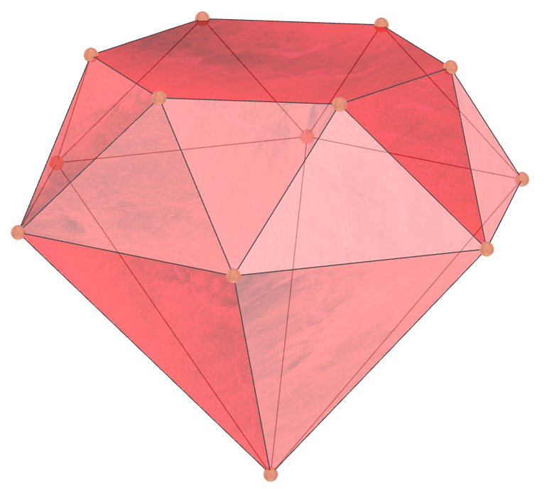 Diamond Hexagonal antiprism