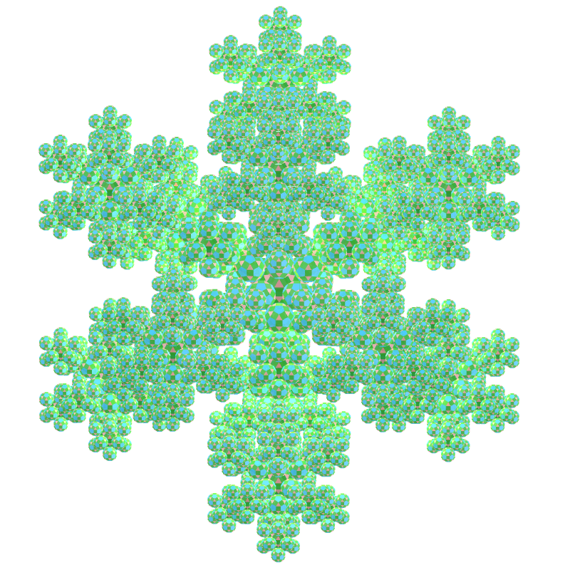 Rhombicosidodecahedron fractal
