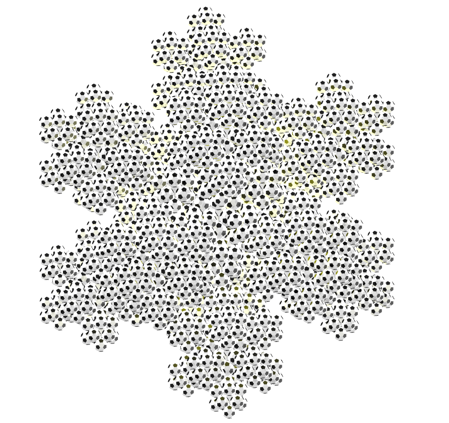 Truncated icosahedron fractal
