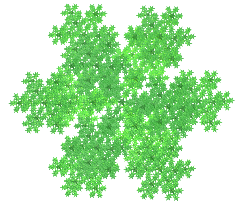 Small ditrigonal dodecacronic hexecontahedron fractal