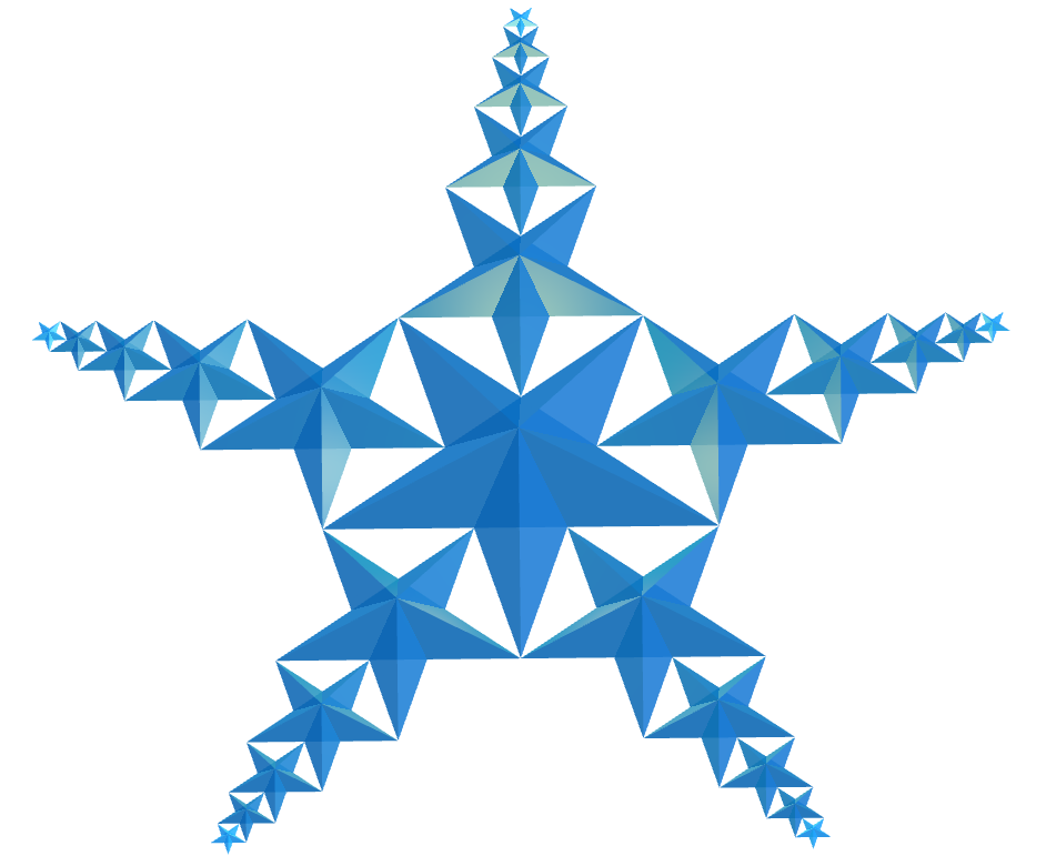 Fractal da dipirâmide pentagrâmica