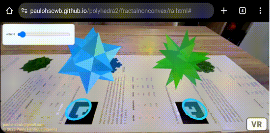 Augmented Reality to fractal polyhedra