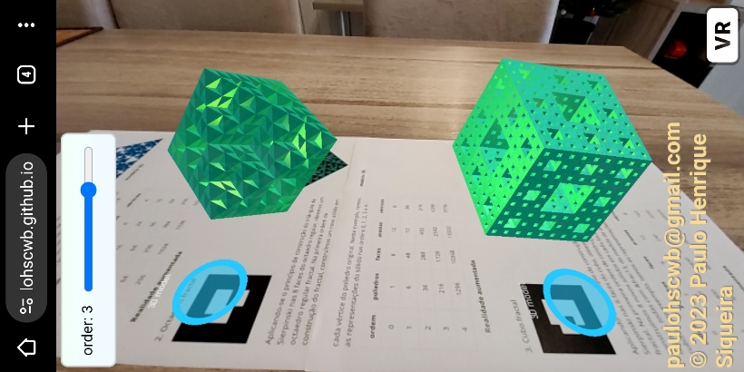 Augmented Reality to fractal polyhedra