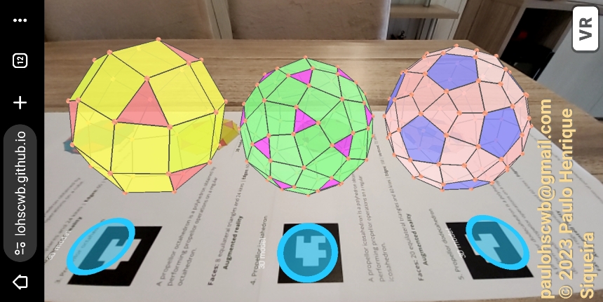 Augmented Reality to propellor polyhedra