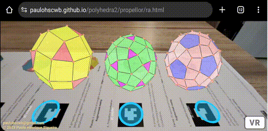 Augmented Reality to propellor polyhedra