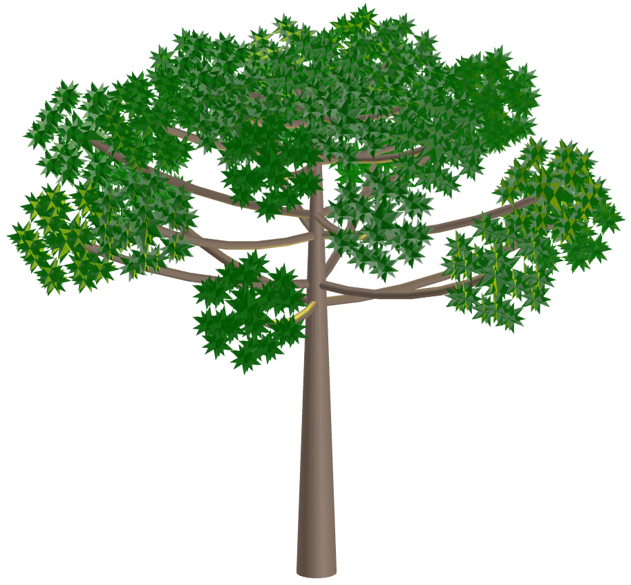 Araucaria with Great Stellated Dodecahedron