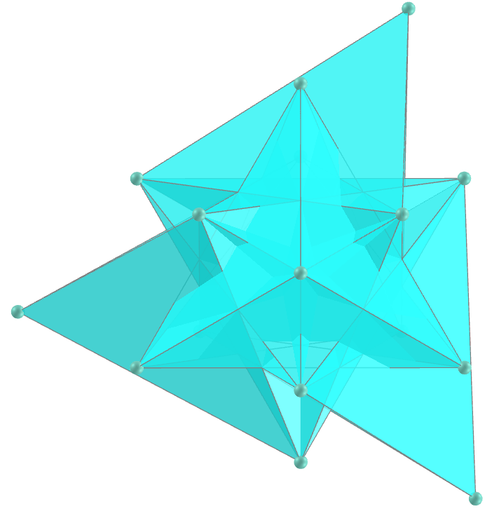 Tetraugmented great icosahedron