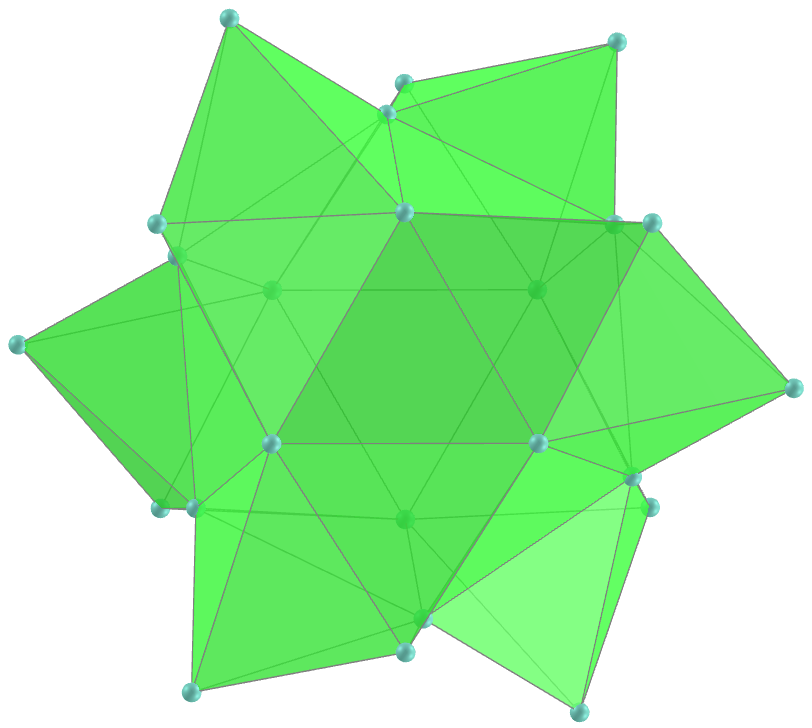 Hexaspheniated icosahedron