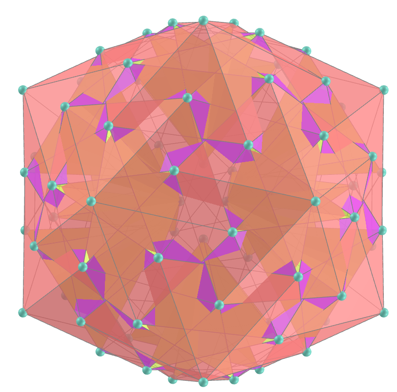 Excavated and augmented snub dodecadodecahedron