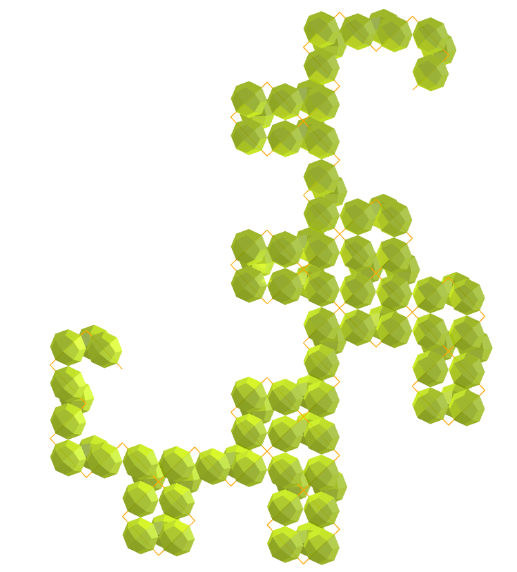 Deltoidal icositetrahedron dragon fractal